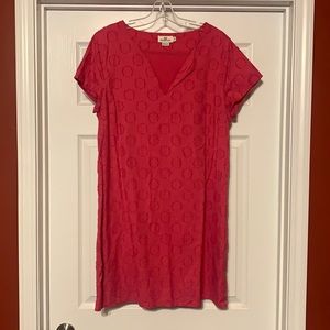 Hot Pink Vineyard Vines Short-Sleeve Floral Sundress